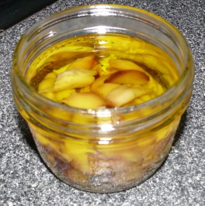 roasted garlic in oil