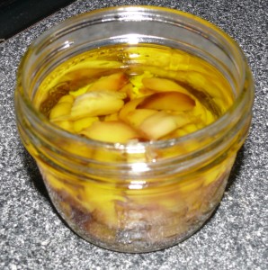roasted garlic in oil