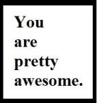 you are pretty awesome